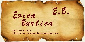 Evica Burlica vizit kartica